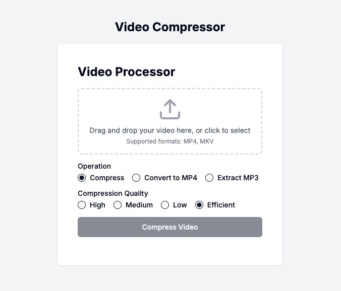 Video Processor - Compress, Convert, and Extract Audio