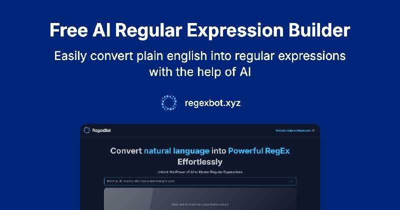 RegexBot - Free AI Regular Expression Builder