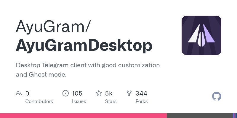 GitHub - AyuGram/AyuGramDesktop: Desktop Telegram client with good customization and Ghost mode.