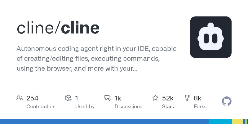 GitHub - cline/cline: Autonomous coding agent right in your IDE, capable of creating/editing files, executing commands, using the…