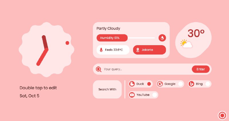 👉 名称：materialYouNewTab🤖 类型：🤖软件👏 介绍：一个简单的新标签（浏览器主页）插件，灵感来自谷歌的 MD 设计，挺漂亮的：