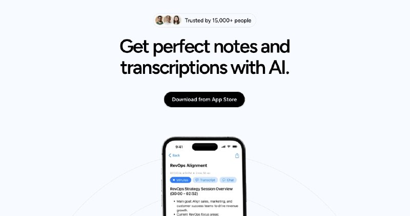 Minutes - AI Note Taking & Transcription