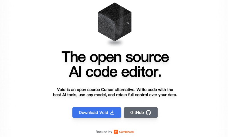 👉 名称：void🤖 类型：🤖软件👏 介绍：Void 是一个开源的 Cursor 替代项目：