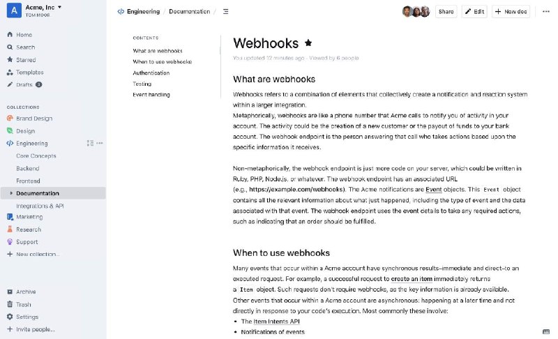 👉 名称：outline🤖 类型：🎯项目👏 介绍：使用 React &Node.js 构建的协作知识库，支持团队协作，样式美观，可自建：