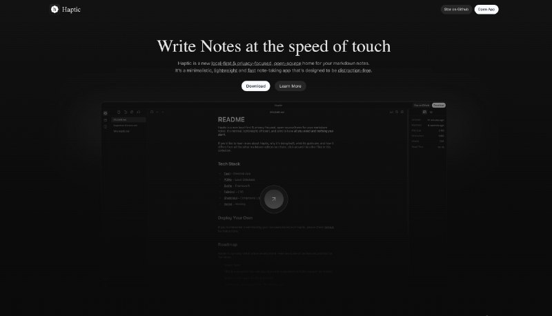 Haptic - Write Notes at the speed of touch