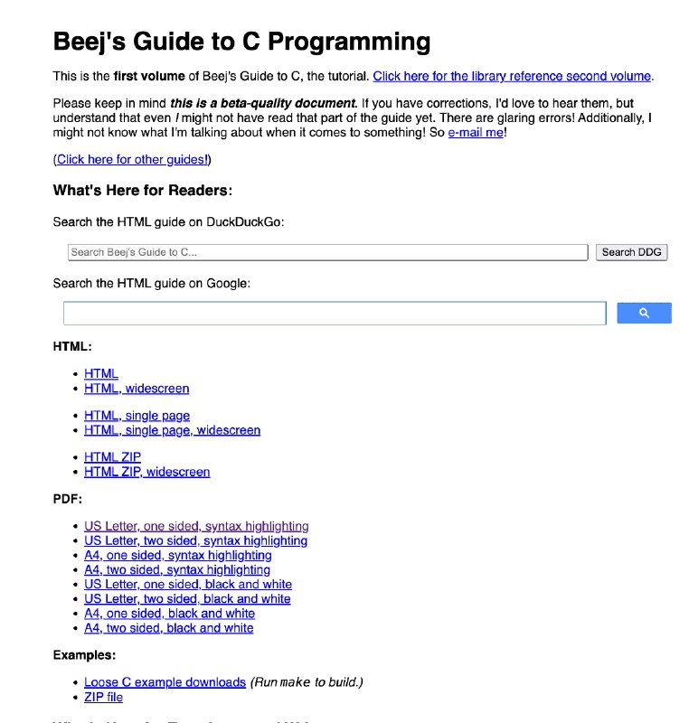 👉 名称：BGC🤖 类型：👀资料👏 介绍：面向初学者的 C 语言教程：