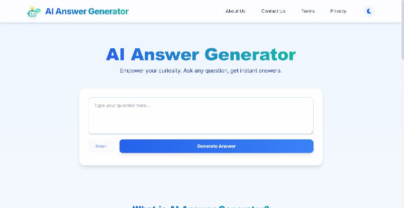 AI Answer Generator – Free, No Login, Unlimited Use