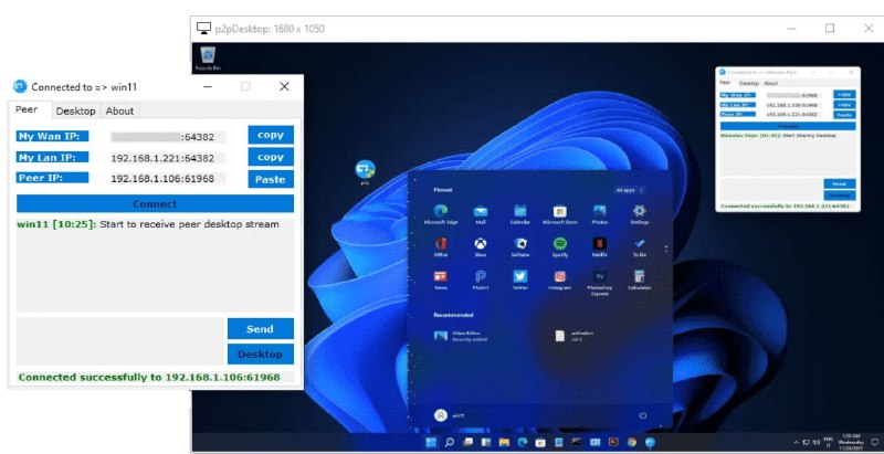 👉 名称：P2P Remote Desktop🤖 类型：🤖软件👏 介绍：P2P Remote Desktop 是一个开源的远程桌面控制工具，它支持直接点对点连接，不需要任何中转服务器，因此具有较高的连接稳定性和速度：
