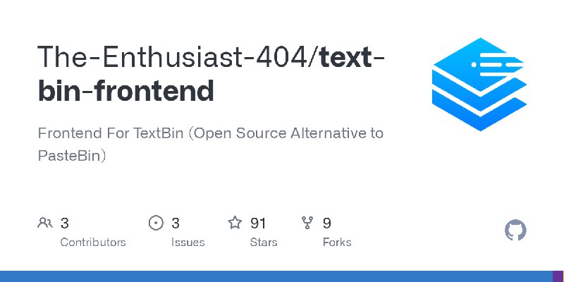 GitHub - The-Enthusiast-404/text-bin-frontend: Frontend For TextBin (Open Source Alternative to PasteBin)