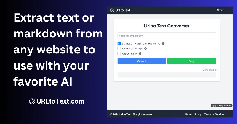 URLtoText - Extract clean text from any website