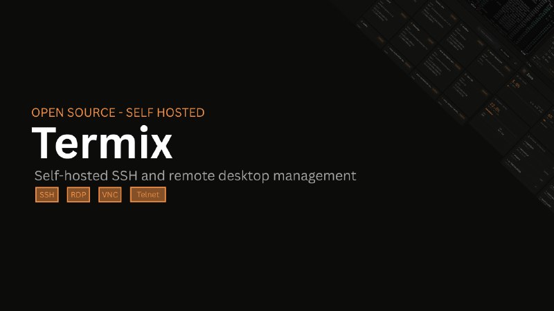 GitHub - Termix-SSH/Termix: Self-hosted SSH and remote desktop management.
