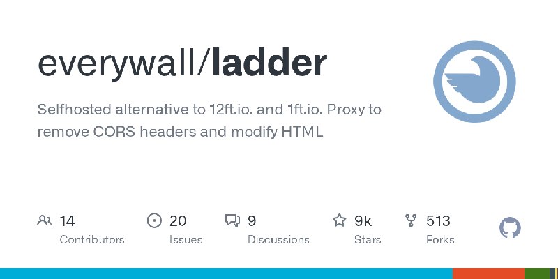 GitHub - everywall/ladder: Selfhosted alternative to 12ft.io. and 1ft.io. Proxy to remove CORS headers and modify HTML