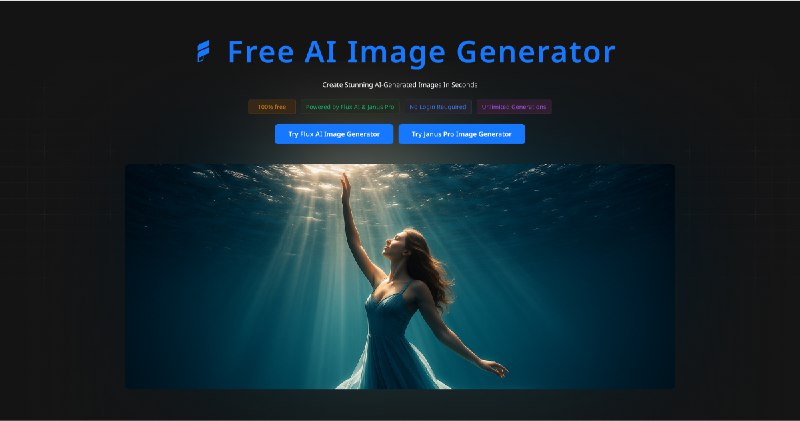 永久免费AI图片生成器，真实高效，0门槛极速体验，无需注册与信用卡，支持多场景创作，助力灵感无限释放