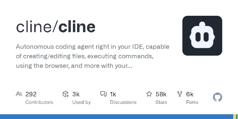 GitHub - cline/cline: Autonomous coding agent right in your IDE, capable of creating/editing files, executing commands, using the…