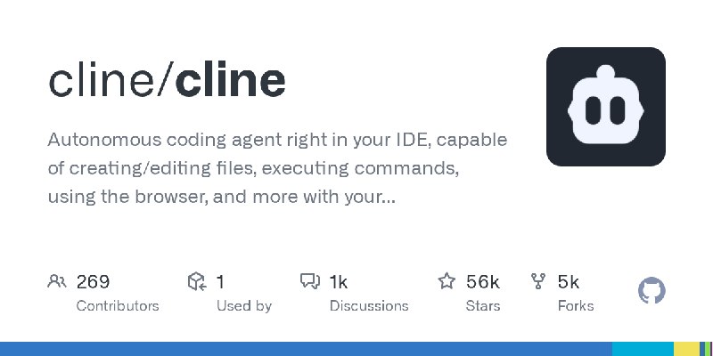 GitHub - cline/cline: Autonomous coding agent right in your IDE, capable of creating/editing files, executing commands, using the…