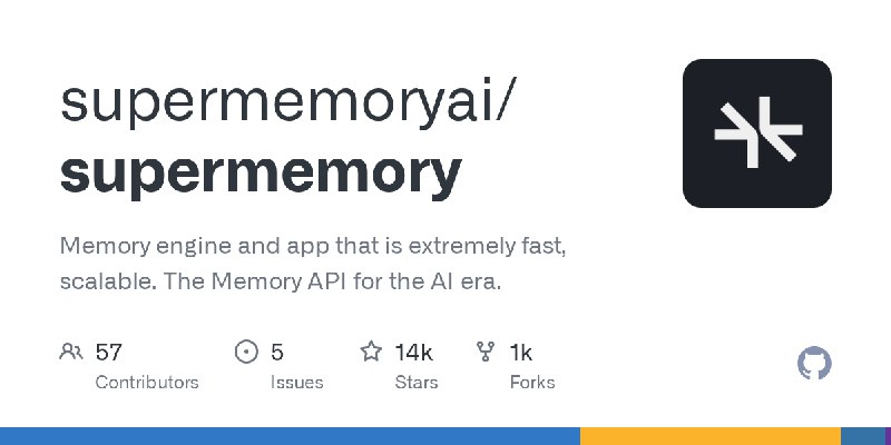 GitHub - supermemoryai/supermemory: Memory engine and app that is extremely fast, scalable. The Memory API for the AI era.