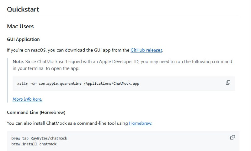 ChatMock：让你的 ChatGPT Plus/Pro 账户秒变本地 OpenAI/Ollama 兼容 API，摆脱 API key 限制，直接调用 GPT-5 及更多模型