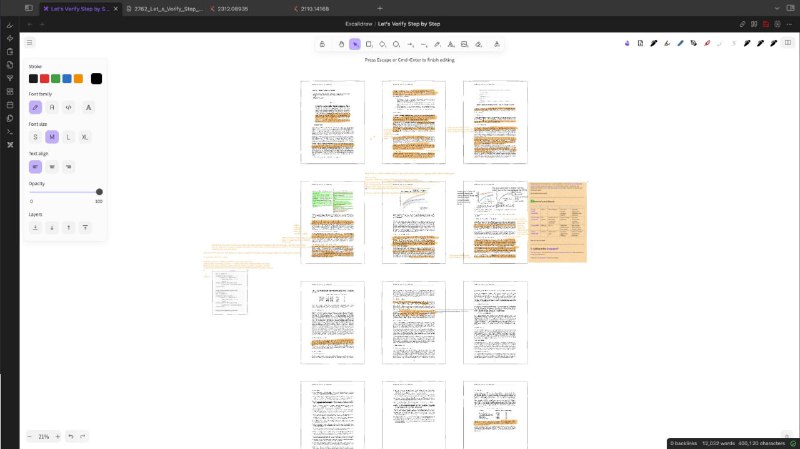 高效阅读学术论文的实用流程分享：• 利用 Obsidian 结合 pdf++ 插件与 Excalidraw，实现 PDF 注释与可视化思维导图无缝集成，极大提升笔记的结构化和直观性