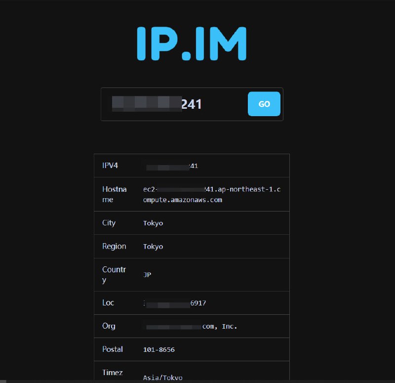 IP.IM，简洁准确的 IP 信息查询网站，高精度的 IP 查询，支持 curl #IP