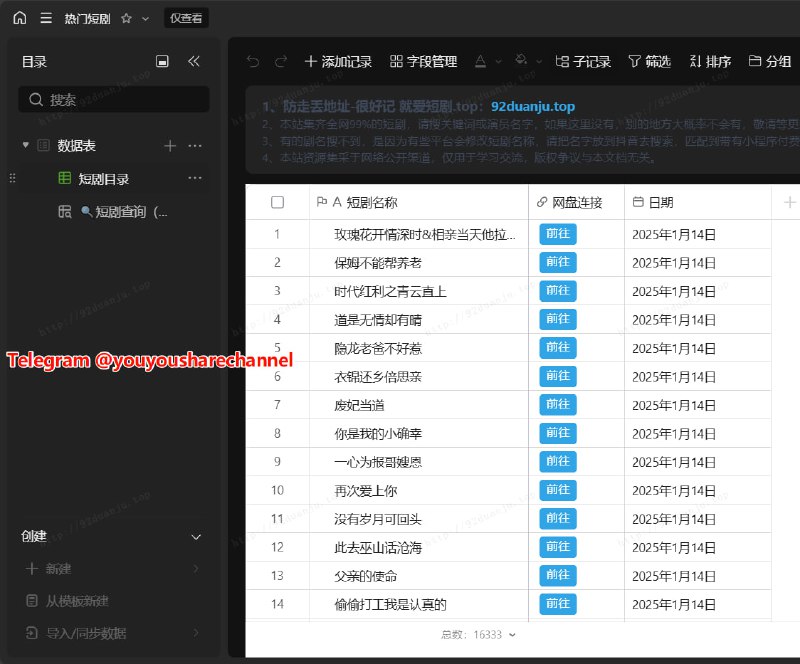 热门短剧，更新比较块的热门短剧文档  #短剧