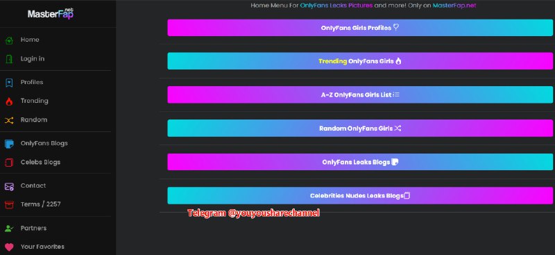 MasterF – 在线专业免费OnlyFans资源学习网站  #NSFW #OnlyFans在线专业免费OnlyFans资源学习网站，收录了近期 OnlyFans 上传内容和OnlyFans 泄露图片等待学习资源，可以根据资料名片查看，也可以根据OnlyFans 趋势热门度观看、或者随机观看等等，资源非常齐全