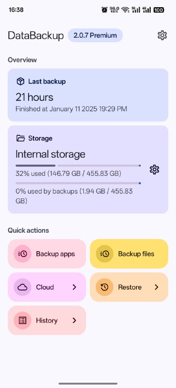 DataBackup：针对 Android 7.0+ 的免费开源数据备份工具，专为追求极速与完整性的高级用户设计